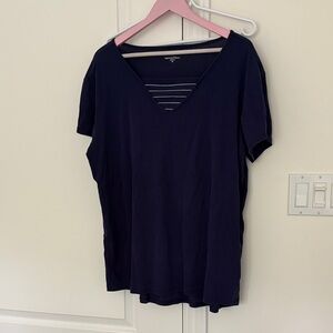 Women's Navy V-Neck Tee